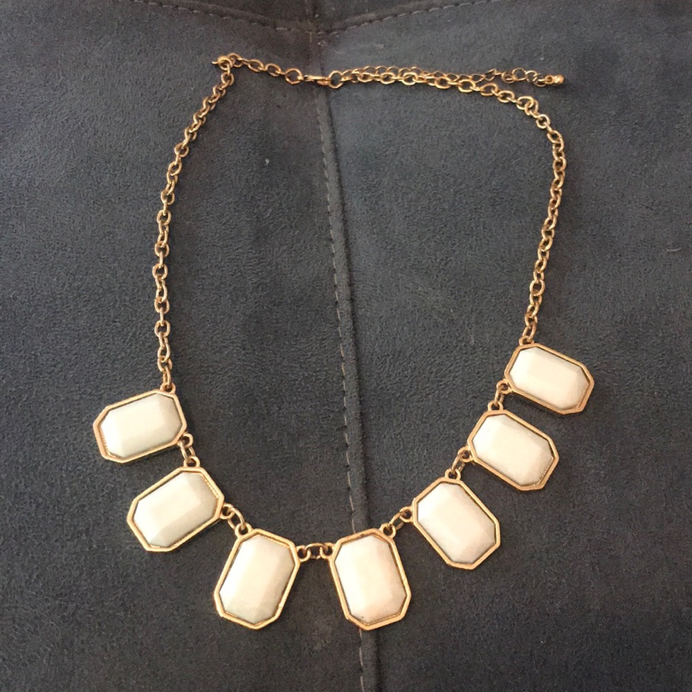 Gold and baby blue necklace